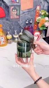 ชุตถ้วยเครื่องปรุง 4 ใบ มีกล่องเก็บ มีหูจับและวางตะเกียบได้ จานใส่ขนม จานซอส ถ้วยอเนกประสงค์ ใส่น้ำจิ้ม ซอส เครื่องเคียง