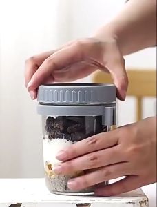 ถ้วยข้าวโอ๊ตพร้อมช้อน ขนาด350มล. แบบพกพา สําหรับนักเรียน สํานักงาน คนงานอาหารเช้า