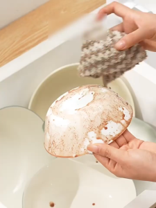 Ecoco Wire Cleaning Cloth Dishwashing Scrubber Non-Scratch Wire Mesh Dishcloth Oil-repellent Efficient Cleaning