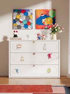White Thicken Sheet Book Storage Hallway Organizer Cabinet