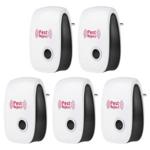 5 ชิ้น Ultrasonic Rodent Repellent สำหรับแมลงสาบหนูเมาส์ Bug Pest Control Repeller สำหรับห้องครัวโรงรถโกดัง