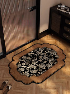 Retro Style Diatom Mud Bathroom Mat High End Dirt Resistant Water Absorbent Non Slip Quick Dry Anti Slip Carpet Home Use