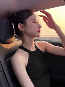 HUOLISI | Trendy Choker Style Knit Vest Women