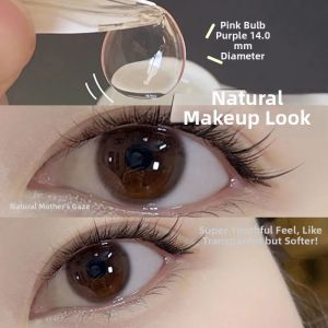 Small Diameter Pink Natural Look Contact Lenses Half-Year Disposable