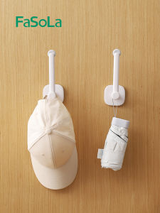 Japanese Fasola Hook Strong Adhesive Punch-Free Toilet Paper Roll Holder Hair Ring Head Rope Storage Pot Lid Wall Hanging Storage Rack