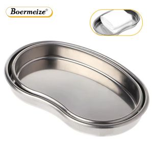 Khay Y Tế Hình Quả Thận Bằng Thép Không Gỉ Dành Cho Phụ Kiện Thẩm Mỹ Xăm Hình Trang Điểm Vĩnh Viễn - Khay Dụng Cụ Phẫu Thuật Chịu Nhiệt