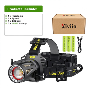 New High Power LED Sensor Headlamp 995000000LM Strong Light 2*XHP50 Headlight Long Range Head Flashlight Fishing Hunting Lantern