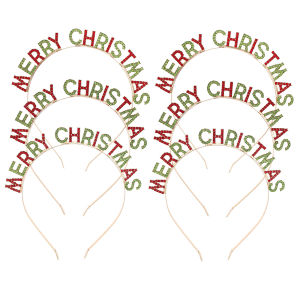 Merry Christmas Alphabet Hair Bands Stylish Rhinestone Handmade Headband Halloween Christmas Day Party Headpiece Jewelry