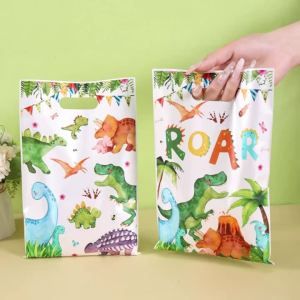 Túi Quà Tặng Nhựa Khủng Long 10/20/50 Chiếc Hoạt Hình Tiếng Gầm Đảng Ủng Hộ Cho Lễ Kỷ Niệm Sinh Nhật Lần Thứ 1 Có Thể Gập Lại Thân Thiện Với Môi Trường