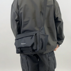 MENSPE Mens Shoulder Bag Waterproof Messenger Bag Travel Bag Business Bag Large Capacity Cross Body Bag Lightweight Casual Bag Fashion Leisure Sport Street Bag for College Student