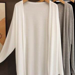 Fashionable Loose Womens Modal Sunscreen Open Cardigan Shawl Air Conditioning Shirt Spring Summer New Style Thin Outerwear