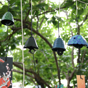 Chinese Cast Iron Courtyard Outdoor Wind Chimes Balcony Ornaments Japanese Style Pendant Vintage Iron Bell Canopy Camping Bell