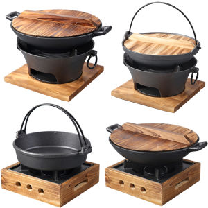 Cast Iron Charcoal Stove Pig Iron Charcoal Grill Stove Commercial Barbecue Oven Charcoal Oven Thickened Iron Stove Hot Pot Cast Iron Stove Set