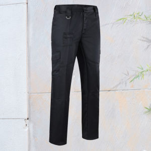 Black Summer Security Pants Work Pants Mens Loose Abrasion Resistant Work Clothes Chef Labor Protection Pants Solid Breathable