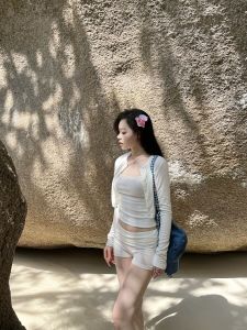 ชุดแฟชั่นฤดูร้อนสีสันสดใส 4 สี ดีไซน์หรูหรา ผ้าฝ้ายแท้ สำหรับผู้หญิงวัย 18-25 ปี ชุดทำงานสไตล์เกาหลี