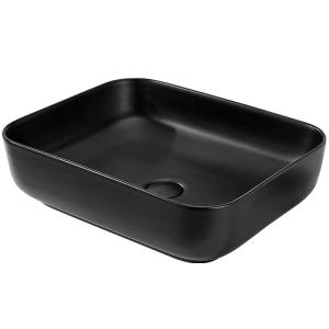 SSWW | Black Wall-mounted Ceramic Basin for Face Washing and Hand Washing