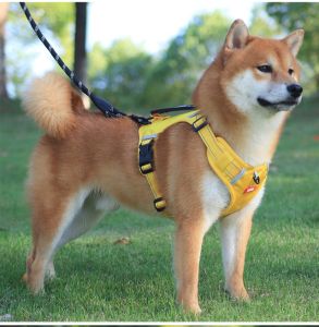 เสื้อกั๊กสุนัขขนาดกลางและใหญ่แบบยุทธวิธี ระบายอากาศได้ สายรัดอกสุนัขไนลอนขนาดปรับได้ สายรัดอกไม่ดึง เสื้อกั๊กสุนัข โซ่สุนัข สายรัดอกสะท้อนแสง อุปกรณ์เดินเล่นกลางแจ้ง
