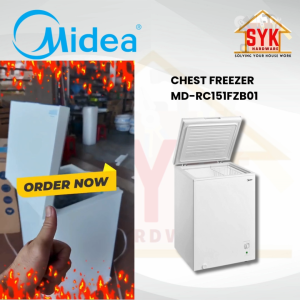 SYK Midea MD-RC151FZB01 Chest Freezer Deep Freezer Peti Sejuk Kecil Beku Meat Freezers 130L Free Gift
