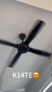 KDK CEILING FAN 4 BLADE REMOTE CONTROL DC MOTOR K14TE-DG DARK GREY/ K14TE-WT WHITE (140CM/56 INCH)