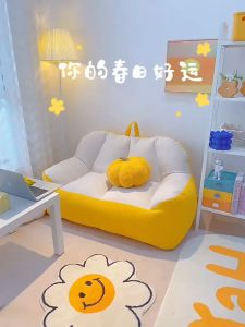 Lazy Sofa chair Bedroom Bean Bag Cover With Filling Double Seater tatami Lazy Chair Kerusi Malas Besar Siap isi 懒人沙发