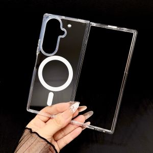 Ốp Lưng Samsung Galaxy Z Fold Series Trong Suốt Từ Tính Chất Liệu PC+TPU Chống Sốc - Tương Thích Với Z Fold 8 7 6 5 4 3 Flip FE 5G