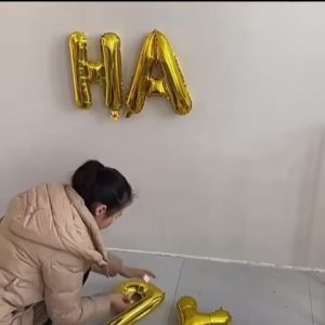 Balon Foil Huruf Gold A-Z Balon Foil Angka 0-9 Ukuran 40cm