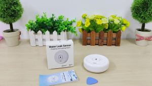 Kerui | KERUI 100dB Tuya Smart Water Sensor Leak Detector Flood Water Leakage Alarm Smart Life APP Control