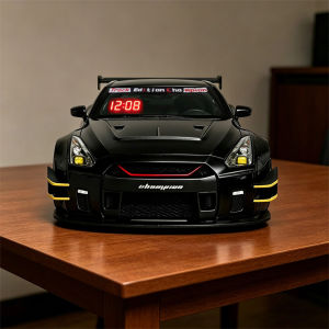 1PCS Sports Hyper Car Alarm Clock Rechargeable Desk Clock LED Time Display Hypercar Model with Remote Control