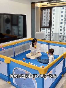 【Free shipping】Baby Playards Playpens Folding Baby Playpen With Stainless Steel Frame Indoor Play Fence Safety Activity Center