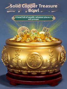 YICHENGXUAN | Wealth Attracting Money Box Solid Brass Home Office