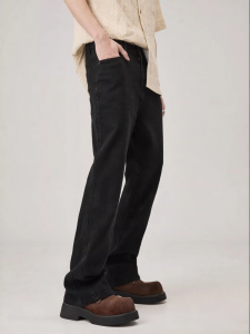 ALLIN | Black Skinny Flared Denim Pants