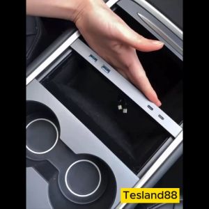 USB HUB Type C 27w Fast Charge ในรถคอนโซลกลางเทสลา Tesla 3/Y มี 4 แบบ