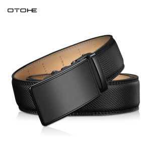 OTOHE Mens Belt Men Fashion Belt Men Genuine Leather Belts Pattern Belt Automatic Buckle Belts Brand Luxury High Quality Business Strap Male Waistband for Men