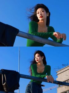 Spring Green Knitted Sweater Womens Square Collar Slim Fit Base Shirt Inner Wear Design Sensation MwprW Korean Style Long Sleeve