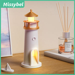 2025 Lighthouse Environment Light Moon LED Projection Night Light UBS Rechargeable Dimmable Bluetooth Music Motion Sensor Desktop Decoration Night Light Gift