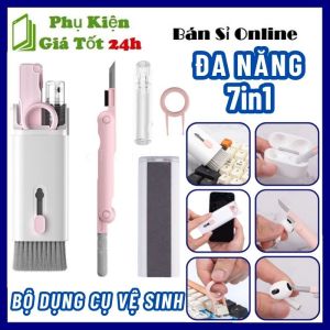 Bộ Vệ Sinh Laptop - Máy Tính - Tai Nghe - Điện Thoại 7in1 Mini Cho Bàn Phím - Bút Vệ Sinh / Bộ Dụng Cụ Vệ Sinh Tai Nghe điện thoại máy tính laptop gọn nhẹ cầm tay 7 in 1 bản đặc biệt