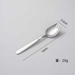 Hai Trong Một Nĩa Inox 316 Spaghetti Thìa Bánh Mì Ống Salad Thìa Sử Dụng Tại Nhà Trẻ Em Dụng Cụ Ăn Nấu Ăn Chủ