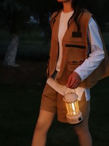 Vintage LED outdoor camping light portable camping tent light rechargeable hanging camping light