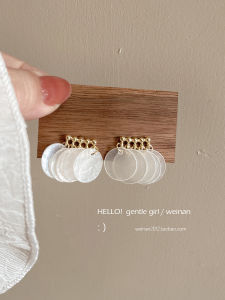 Retro Shell Earring Charms High-End Unique New Chinese Style Incense Tray Ear Cuff Fresh out Fashion Jewelry for Women