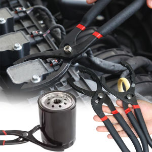 Car Oil Filter Wrench Pliers Remover Gripper Tool Adjustable Jaw Alloy Steel for Car Truck Engine Auto Repair Hand Maintenance