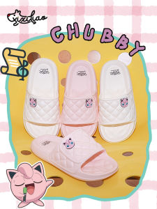 Thin Strip Pokemon Pang Ding Slippers Summer Young Adult Heart Cute Ladies Fashion Soft Bottom Eva Home Slippers