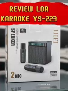Loa Karaoke YS-223 Kèm 2 Micro Không Dây Loa Karaoke YS223 Kiêm Bluetooth Thẻ Nhớ TF USB Cổng AUX 3.5 Nhỏ Gọn
