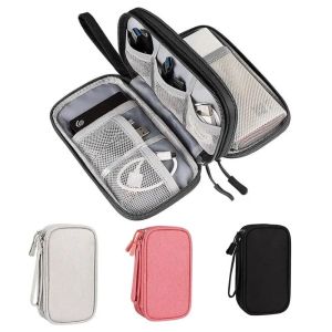 other | 1Pc NEW Travel Organizer Bag Cable Storage Organizers Pouch Carry Case Portable Waterproof Double Layers Storage Bags Cable Cord