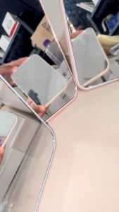 Kaca Rias Make Up Lipat Portable Minimalis - Cermin Lipat Persegi Portable Beauty Mirror - Kaca Rias Make Up