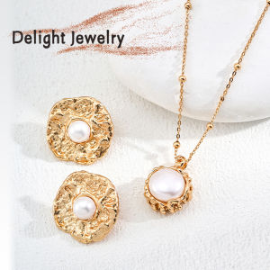 18K Gold Silver Necklace 925 Real Pearl Earrings For Women Minimalist Jewelry Gift For Her SK Jewellery