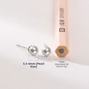 Rare Gray All-Match Pearl Earrings