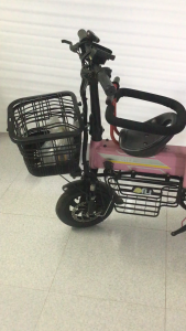 Xe đạp điện Theli gấp gọn màu hồng (xe mới thanh lý cửa hàng không kèm pin)