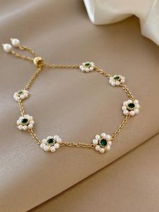 Vòng Tay Đính Cườm Hoa Cúc Dành Cho Nữ Độc Đáo Phụ Kiện Mùa Hè Tươi Mát Và Dễ Thương Món Quà Trang Sức Cho Người Bạn Thân Nhất