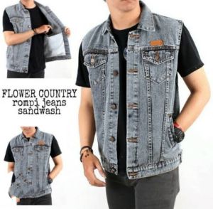 jaket jeans priajaket rompi jeans jaket romfi