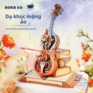 rolife | DIY Handmade Cello Music Box Birthday Gift for Her